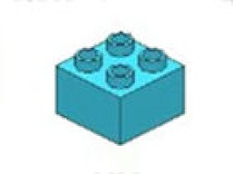 L-W Toys Junior Kostka 2x2 modrá